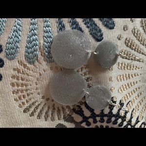 Glittery silver earrings